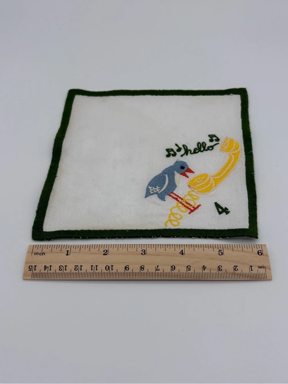 Vintage 12 Days of Christmas Embroidered Linen Blend Cocktail Napkins Set of 10